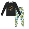thumbnail image 1 of TYGHBN Children's Dinosaur Printed Crew Neck Long Sleeve Top Long Pants Pajama Set Home Clothes (2 9 Years) Boys Bow Tie Outfit Boys Easter Outfits Baby Bows for Boys 6 Month Old Baby Clothes Three, 1 of 4