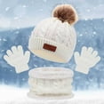 thumbnail image 1 of TYGHBN Children's Hats Scarves Gloves Three Piece Autumn and Winter New Warm Baby Hats Scarf Gloves Set Men Scarf Hat Gloves Set Women Hat Gloves Hat Gloves Scarf Set Men Hat Gloves Scarf Set Hat, 1 of 3