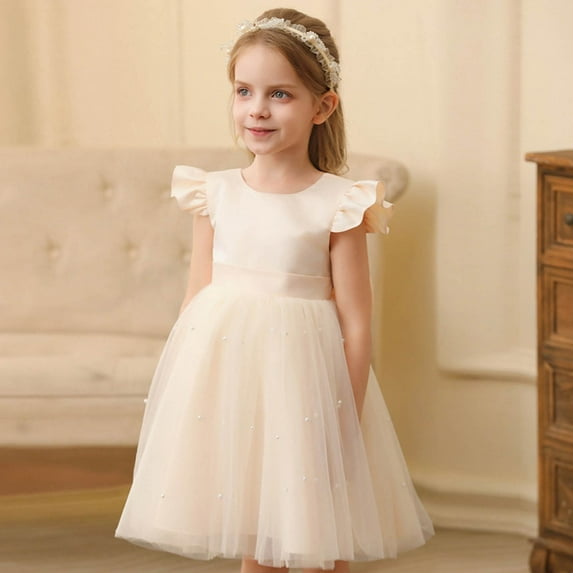 TYGHBN Children's Mesh Dress Dress Stylish Little Girl Dress Dress 10 Long Sleeve Romper for Girls Ballet Dress for Toddler Girls Christmas Dresses for Toddler Girls Dress Size 5 Heart Dresses