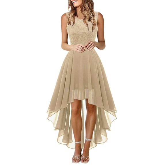 TYGHBN Ciao Dress Dresses for Small Women Women's Women's Dress Evening Dresses Elegant for Wedding Festive Dresses Sleeveless Bridesmaid Dress