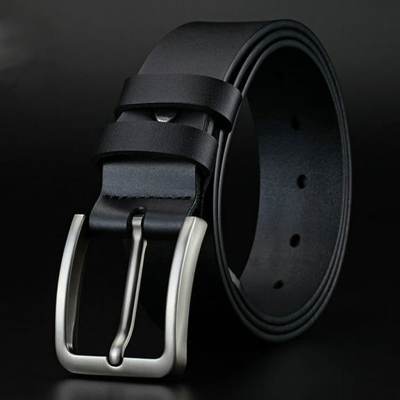 TYGHBN Cowhide Pin Buckle Belt Men's Layer Leather Perforated Belt Beach Belt Men Leather Belt Buckle Lightweight Belt Young Mens Leather Belt Piano Belt Men Casual Belts Leather Belt Pack Big Boy