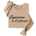 thumbnail image 1 of TYGHBN Expensive and Difficult Sweatshirt Expensive and Difficult Sweatshirt Womens Funny Expensive Sweatshirt Top with Pocket Womens Sweatshirt Jacket Plain Hoodie Women Plain Hoodies Fall Clothes, 1 of 4