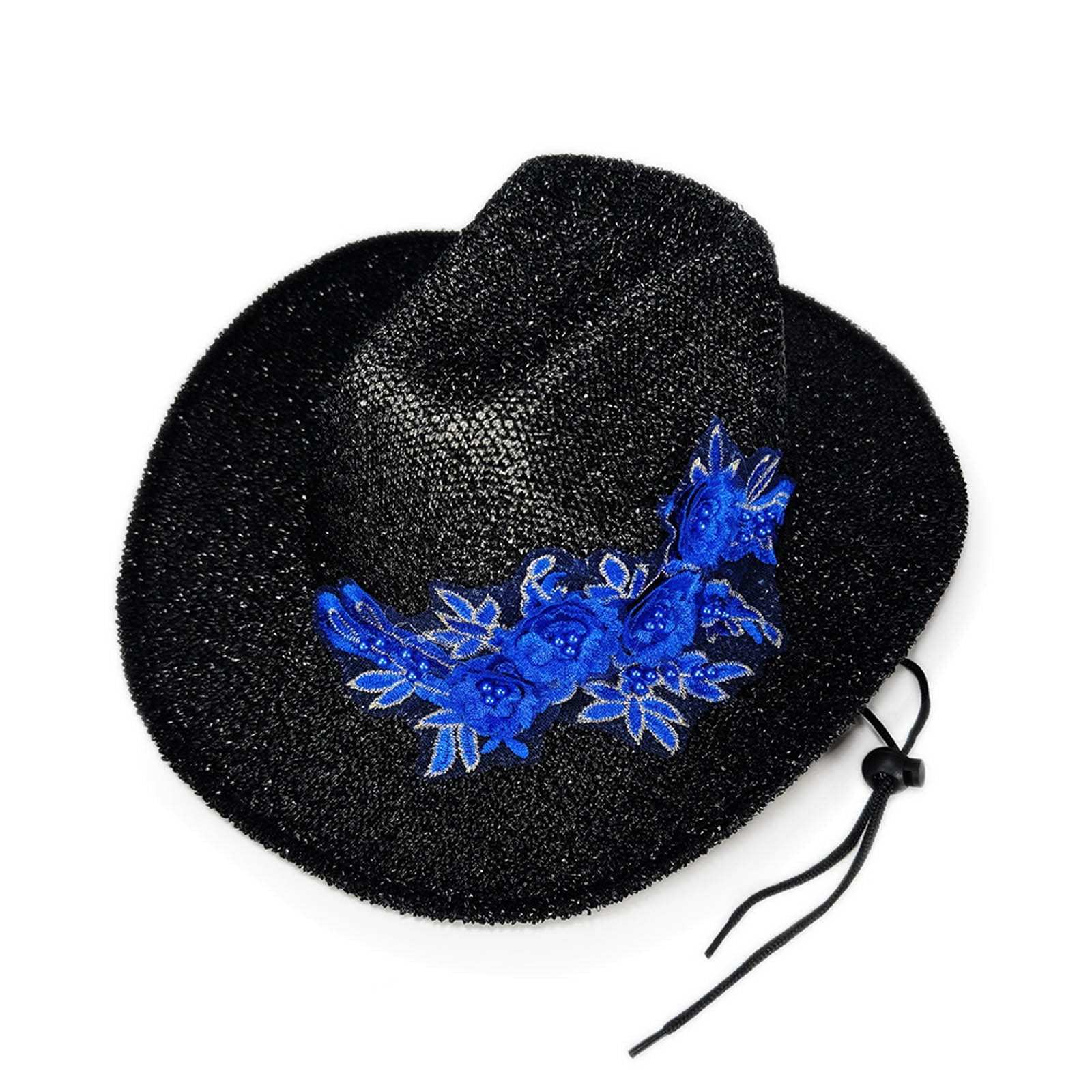 TYGHBN Floral Accessories Cowboy Hat Vintage Disco Style Bowler