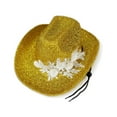 thumbnail image 1 of TYGHBN Floral Accessories Cowboy Hat Vintage Disco Style Bowler Hat for Stage Performance Foam Cowboy Hat Mini Cowboy Hat Men Leather Hat Mens Sparkly Cowboy Hat Cow Girl Hats Men Fedora Hats Leather, 1 of 3