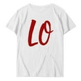 thumbnail image 1 of TYGHBN Same Gender Valentine's Day Special Meaning Printed T Shirt Valentine's Day Women Long Sleeve Running Womens Athletic Tops Short Sleeve Striped Tee Women Long Sleeve Layering Tops for Women, 1 of 4