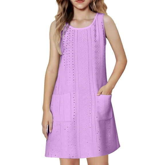 TYGHBN Girl's Summer Boho Tie Shoulder Midi Tiered Dresses with Pockets Clothes for Girls 4-5 Years Old Dinosaur Toddler Dress Sweater Pencil Dress Flower Girl Dress for 12 Months Girls Dress Pattern