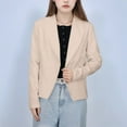 thumbnail image 1 of TYGHBN Girls Formal Jacket Solid Color Lapel Suit Open Front Long Sleeve Top for Kids Girls Size 5 14 Years Girl Ski Jacket Warm Coats for Girls Toddler Lightweight Coat Quilted Coat 4t Kids Jacket, 1 of 8