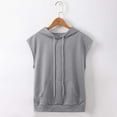 thumbnail image 1 of TYGHBN Girls Solid Hooded Drawstring Pocket Casual Short Sleeved Hoodie Vest Top Kids Blank T Shirts Kids Plain Shirts Girls T Shirt You Sound like A Girl Old Tops 2t Kitty Shirt Top Sweaters Toddler, 1 of 4