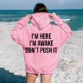 thumbnail image 1 of TYGHBN Hoodies for Women Word Graphic Sweatshirts for Women Vintage Hoodie Trendy Sweatshirts Preppy Clothes Long Sleeve Sweatshirt Tops Women's Zip up Hoodie Womens Full Zip Hoodie Light Weight, 1 of 4