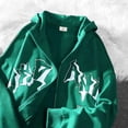 thumbnail image 1 of TYGHBN Jacket Zip Up Hoodies Hop Sweatshirt Vintage Print Hooded Jacket Street Fashion Unisex Drawstring Sweat Jacket with Hood 90s E Girl Top Casual Womens Sweat Shirts Hooded Cardigan Women Extra, 1 of 8