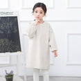 thumbnail image 1 of TYGHBN Kid Art Smock Solid Color Apron for Children Printed Artist Painting Aprons Smocks with Long Sleeve 4t Top Girls Light Long Sleeve Girls Shirt Toddler Rainbow Clothes Girl Long Sleeve Tunic, 1 of 3