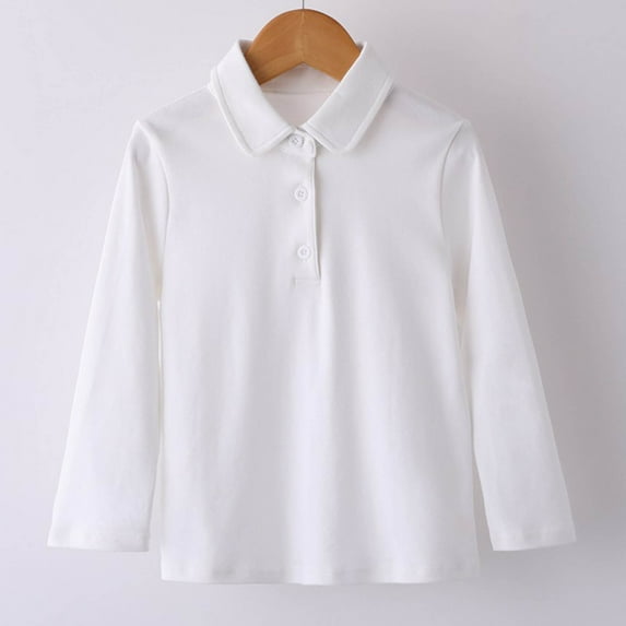 TYGHBN Kids Boys Girls Autumn Winter Long Sleeve T Shirt Tops Solid Color Undershirt Children's Clothing 2t Girls Girls Size 6 Youth Long Sleeve T Shirt Athletic Girls Wear Girls Volleyball Shirts