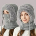 thumbnail image 1 of TYGHBN Knitted Hat Winter Cycling Windproof Warm Cap Winter Hats Warm Winter Plain Knit Hat Hats for Ears Cold Hat Rabbit Trapper Hat Men Winter Huts Hat Rabbit Cold Weather Hat E Cold Weather Hats, 1 of 3
