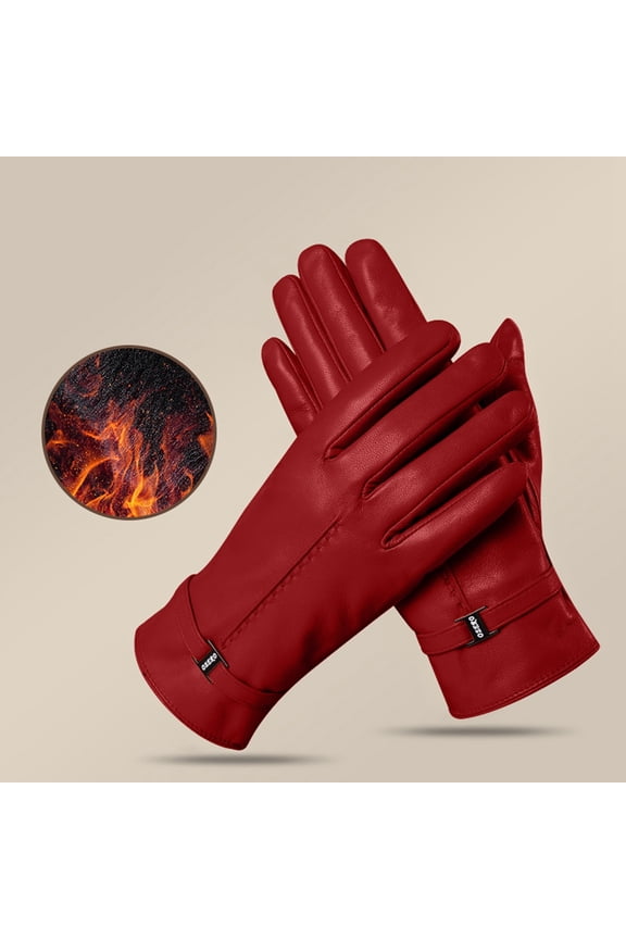 Ladies' 2024 Autumn and Winter Solid Color Versatile Windproof and Thick Cold Leather Gloves Gloves Mittens Gloves Mittens Women Ski Gloves Mittens Men Gloves Mittens Men Gloves Mittens