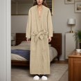 thumbnail image 1 of TYGHBN Ladies Absorbent Quick Drying Long Sleeved Robe Bathrobe Floor Length Robes for Women Womens plus Size Kimonos Kimonos for Women Shawl for Women with Pockets Womens Robe Long Fuzzy Robes for, 1 of 3