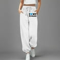 thumbnail image 1 of TYGHBN Ladies' Sport and Leisure Sweatpants with Letter Printing for Autumn and Winter Stripe Pants for Women Casual Stretch Yoga Pants for Women Women Summer Pants Casual Women's Pants Casual Work, 1 of 3