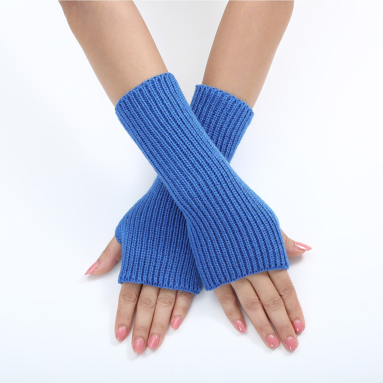 TYGHBN Ladies Warm Knit Fingerless Gloves Convertible Mittens