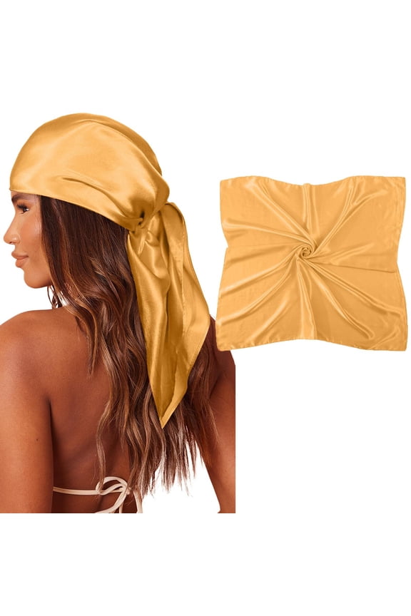 Large Square Satin Head Scarf Silk Hair Scarf Square Hair Bandanas Large Scarf Sleeping Head Wraps for Women Womens for Winter Fancy Sock Hats Colorful Fedora Hats Women Ladies Summer French