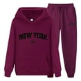 thumbnail image 1 of TYGHBN Letter Print Hoodie and Sweatpants Set for Couples Unisex New York Theme Casual Wear Comfortable & Stylish Tracksuit with Womens Athletic Pullover Hoodies Women Hooded Pullover Sweatshirt, 1 of 3