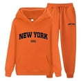 thumbnail image 1 of TYGHBN Letter Print Hoodie and Sweatpants Set for Couples Unisex New York Theme Casual Wear Comfortable & Stylish Tracksuit with Womens Athletic Pullover Hoodies Women Hooded Pullover Sweatshirt, 1 of 3