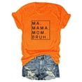 thumbnail image 1 of TYGHBN Loose Fit MA Mama Mom Bruh Letter Print Short Sleeve T Shirt Women's Athletic Tops Casual V Neck Women Womens Bulk Stripped Shirts for Women Loose Workout Shirts Women Tech Shirt Women S Tops, 1 of 3