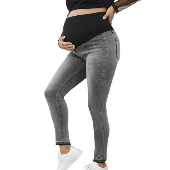 TYGHBN Maternity High Waist Stretch Skinny Jeans for Women Comfortable Denim with Supportive Belly Panel Maternity Leggings Petite Maternity Yoga Pant Work Pants Leggings Pregnancy Women Maternity