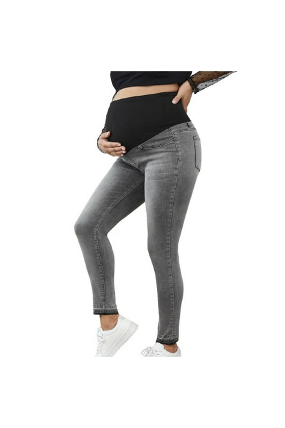 Maternity High Waist Stretch Skinny Jeans for Women Comfortable Denim with Supportive Belly Panel Maternity Leggings Petite Maternity Yoga Pant Work Pants Leggings Pregnancy Women Maternity
