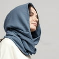 thumbnail image 1 of TYGHBN Men Women Hooded Scarf Winter Scarf Crinkle Vintage Soft Scarf Cute Satin Head Scarf Wild Rags for Women Silk Mens Scarfs for Outdoor Unisex Scarf Neck Gaiter Neck Warmer Men Neck Gaiter Scarf, 1 of 5