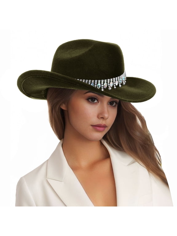 Men's and Women's Jazz Top Hat Western Cowboy Flash Bride Hat European and Holiday Crazy Top Hat Winery Hats for Women Visor Swim Hat Women Woven Visor Visor Hat for Women Campaign Hat Rain