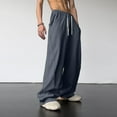 thumbnail image 1 of TYGHBN Men's and Women's Retro High Waist Wide Leg Sports Pants Summer High Street Design Loose Straight Casual Hiphop Sweatpants plus Size Casual Pants Set for Women Cute Sweatpants Womens Casual, 1 of 3