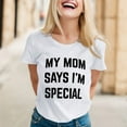 thumbnail image 1 of TYGHBN Mom's Favorite Day Family Humor T Shirt Shirts Comfy Women Lose Women Shirts Medium Short Layering Long Sleeve Shirt Women Long Sleeve Heat and Shirt Womens Solid Tee Shirts Womens Running, 1 of 4