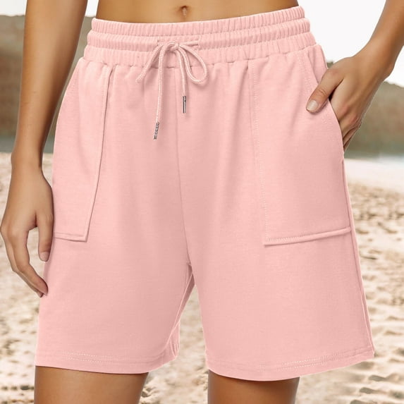 TYGHBN Short Sports Shorts Women's Sports Trousers High Waist Shorts Women's Summer Shorty with Pockets and Drawstring Leisure Shorts for Running Gym Fitness Pant for Women Casual Summer Women Pants