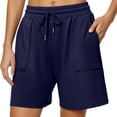 thumbnail image 1 of TYGHBN Short Sports Shorts Women's Sports Trousers High Waist Shorts Women's Summer Shorty with Pockets and Drawstring Leisure Shorts for Running Gym Fitness plus Size Sweat Pants Pants Set for Women, 1 of 6