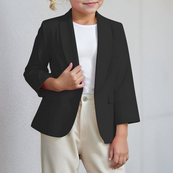 TYGHBN Solid Color Suit Jacket for Girls Small Casual Suit for Kids Winter Pants for Girls Snow Jackets and Pants for Girls Coats for Girls Big Kids Girls Mint Winter Jacket Girls Jackets and Coats