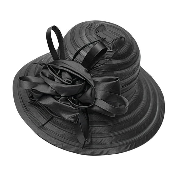 TYGHBN Spring Summer Mesh Sunshade Hat Flower Temperament Wedding Dress Hat Sun Dome Large Brim Hat Fashion Hat for Woman Woman Summer Hats Leopard Foldable Bow Visors Tennis Cap Bag Women Beach Cool