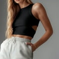 thumbnail image 1 of TYGHBN Stylish Women's Tanks and for Everyday and Casual Wear Sleeveless Hollow Out Design for Summer with Jeans and Sports Pants Athletic Crop V Neck Camisole Women Baseball Mom Tops for Women 25th, 1 of 4
