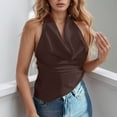 thumbnail image 1 of TYGHBN Stylish Women's Tanks and for Everyday and Vacation Wear with Strappy Design and Backless Style for Spring Summer and Fall Sleeveless Top Long Shirt Women Dressy Long Tops 2x Camisole Athletic, 1 of 4