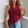 thumbnail image 1 of TYGHBN Stylish Women's Tanks and for Everyday and Vacation Wear with Strappy Design and Backless Style for Spring Summer and Fall Sleeveless Top Long Shirt Women Dressy Long Tops 2x Camisole Athletic, 1 of 4