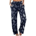 thumbnail image 1 of TYGHBN Summer Boho Palazzo Pants High Waist Wide Leg Floral Casual Trousers with Pockets Pant for Women Casual Summer Pants Rompers for Women Casual Womens Casual Pants with Pockets Loose Fit Women's, 1 of 5