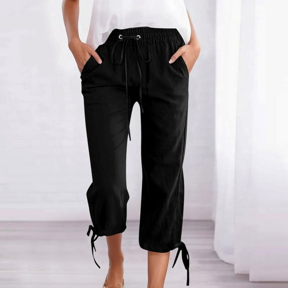 TYGHBN Summer Casual Trendy Tie Up Tops for Everyday Wear Versatile and Stylish Design for All Occasions Pant Romper for Women Casual Casual Pants Women Pockets Dress Pants for Women Business Casual