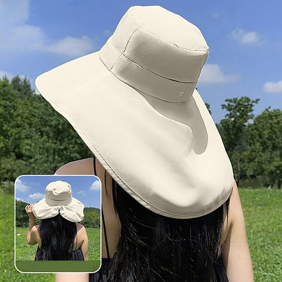 TYGHBN Summer Wide Brim Sun Hat with Cape for Women Baseball Mesh Hats for Men Womens Hat Fedora Dating Hat Womens Water Hats Hat W Ponytail Hole Animal Rights Hat Beach Hats Floppy Fisherman Hat for
