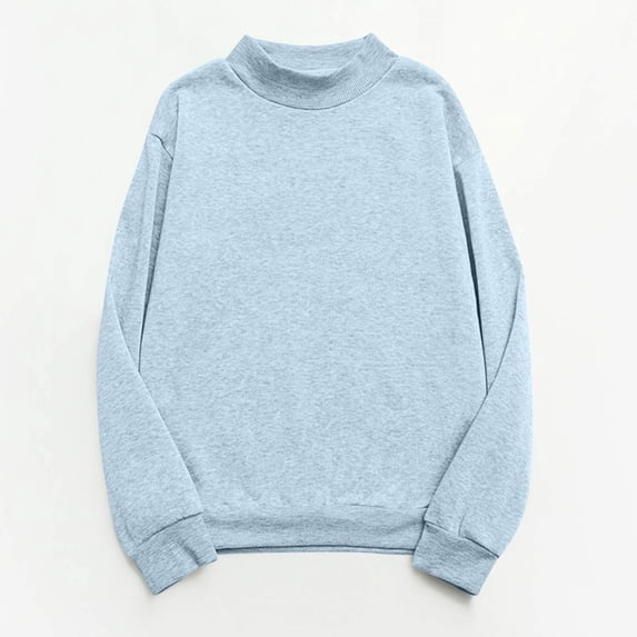 TYGHBN Sweatshirt Pullover Women's Plain Basic Long Sleeve Shirt Women Crew Neck Without Hood Autumn Winter Casual Long Sleeve Tops Long Sleeve Blouse Tops Apparel Hoodie Graphic Sweat Shirts Women