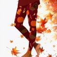 thumbnail image 1 of TYGHBN Thanksgiving Turkey Pumpkin Wheat Print High Waisted Tight Comfortable Sports Leggings for Women Comfy Bike Shorts Women Thick Leggings plus Size Leggings with Pockets Womens Cropped Leggings, 1 of 4