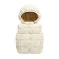 thumbnail image 1 of TYGHBN Toddler Kids Baby Coat Vest Boys Girls Vest Puffy Toddler Boy Sleeveless Jacket Coat with Removable Hood Teens Winter Coats for Girls Girls Dress Jacket Size Winter Coat for Girls Size 5 Coats, 1 of 7