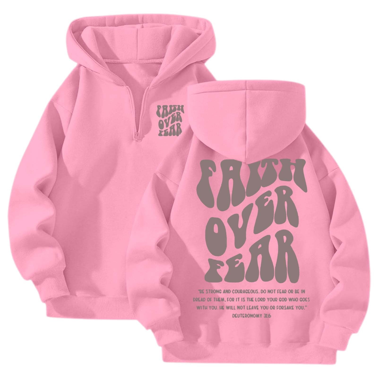 Women's Solid 2-Piece Set Letter Print Hoodie With Pocket