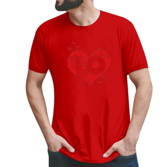 TYGHBN Valentine's Day Graphic Short Sleeve T Shirt for Men and Women Casual Fashion Tee for Youth Hike Long Sleeve Shirt Stretchy Shirts for Women Womens Tee Shirts Womens Athletic Shirts Short