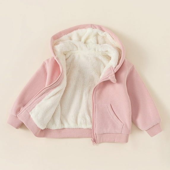 Winter Warm Children's Solid Color Coat Boys and Girls Western Style Hoodie Hooded Cardigan Jacket Girls Hooded Coat Girls Size 8 Winter Coat 4t Girls X Girl 4t Coat 5t Coat Jacket Girls 6 Girl