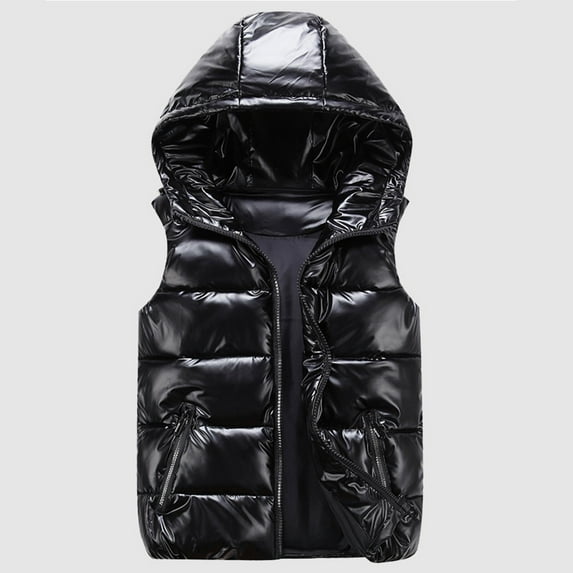 TYGHBN Women Attumn Winter Solid Composite Zipper Vest Jacket Sleeveless Pocket Outerwear Toddler Coat Boys 4t Toddler Jacket Boys Size 4t Winter Coat 5t Boys Fall Jacket Boys Hooded Jacket Winter