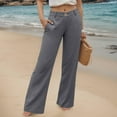 thumbnail image 1 of TYGHBN Women Casual High Waisted Palazzo Pants Wide Leg Long Trendy Trousers with Pocket Dress Casual Pants for Women plus Size Casual Pants Suits for Women Animal Print Pants for Women Women Short, 1 of 4