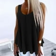 thumbnail image 1 of TYGHBN Women Casual Solid Vest Round Neck Tank Sleeveless Lace Strap Irregular Chiffon Vest Beauty Tops for Women 3x Long Tops for Women Athletic Crop Top Tops for Women 2x Tops for Women plus Size, 1 of 4